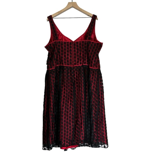 NWT Signature by Robbie Bee Sleeveless Dress Polka Dot Overlay Formal Size 22W - Picture 4 of 12